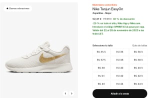 25% EXTRA descuento en tu compra en Nike Black Friday