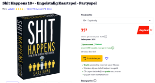 Shit Happens 18+ - Engelstalig Kaartspel - Partyspel voor €7,63 bij Bol