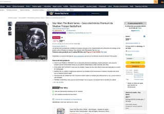 Star Wars The Black Series Casco electrónico Premium de Shadow Trooper Battlefront por solo 99,99€