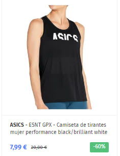 ASICS - Camisetas hasta 9,99€