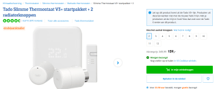Tado Smart Thermostat Wireless - Essential Kit V3+ - Duo Pack voor €159 bij Coolblue