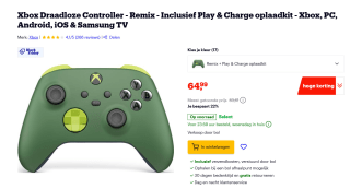 Xbox Wireless Controller, Remix Special Edition (incl. Play & Charge Kit) voor €64,99 bij Bol