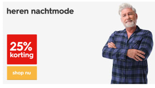 25% korting op heren nachtmode bij de Hema