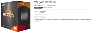 Procesador AMD Ryzen 9 5900X Box por 309.99€