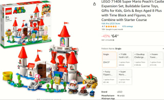 LEGO Super Mario Uitbreidingsset: Peach’ kasteel voor €74,33 bij Amazon