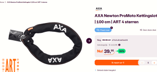 AXA Newton ProMoto Kettingslot voor €39,95 bij Ibood