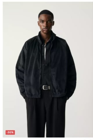 Chaqueta terciopelo cremallera por 17,99€