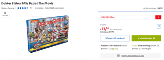 Dokter Bibber PAW Patrol voor €17,50 bij Dreamland