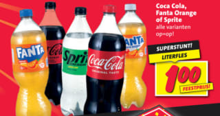 Coca-Cola, Fanta of Sprite voor €1 bij de Nettorama