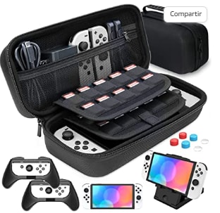 Estuche portátil con Nintendo Switch y Switch OLED a 12,99€