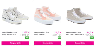 Zapatillas Vans adulto desde tan solo 14,99€
