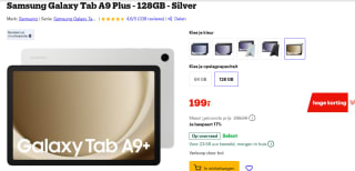 Samsung Galaxy Tab A9 Plus 128GB tablet voor €199 bij Bol