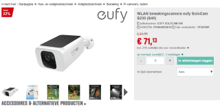 Eufy SoloCam S40 - Camera met zonnepaneel voor €71,13 bij reichelt