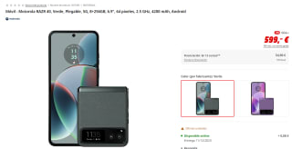 Móvil Motorola RAZR 40 Plegable, 5G de 8GB/256GB por 589€