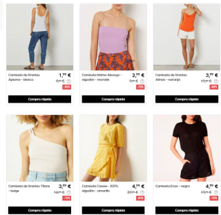 Liquidación hasta 90% descuento ETAM ropa de baño y ropa a precios de locura