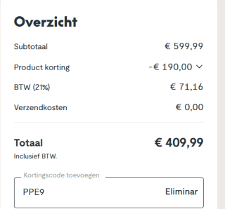 Elektrisch zit sta bureau E9 voor €409,99 dmv code bij Flexispot