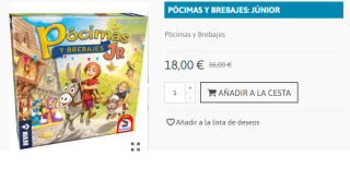 Juego de Mesa Pócimas y Brebajes Junior por 18€