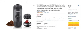 Wacaco Nanopresso + NS Adapter voor €75,92 bij Amazon