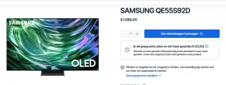 Samsung QE55S92D - 55 inch - 4K QD-OLED - 2024 voor €1.089 bij El-vidas
