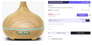 Humidificador Ultrasónico y Difusor de Aromas con Temporizador Cecotec Pure Aroma 300 Yang por 9.8€