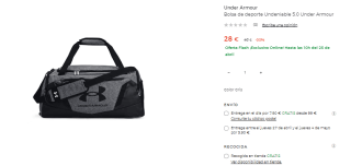 Under Armour Bolsa de deporte Undeniable 5.0 por 28€