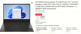 HP OMEN 16-wd0375nd 16.1" Core i5 RTX 4050 Gaming laptop voor €899 bij Amazon