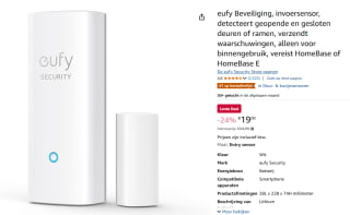 Eufy by Anker Deursensor / Raamsensor voor €19 bij Amazon.