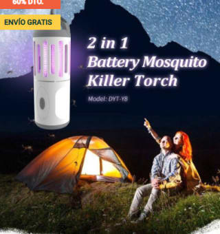 Lámpara mata-mosquito y linterna 2 en 1 por 11.89€