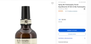 Spray Be Feelosophy Facial Equilibrante Sf 120 ml por $5.990