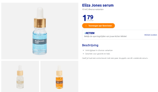 Elisa Jones Serum Glow Super Elixir voor €1,79 bij Action