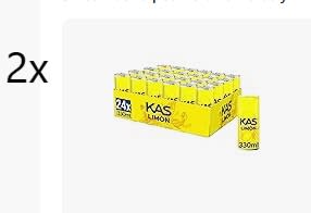 2x pack de 24 latas de 330 ml Kas limón Refresco con zumo de limón, bajo en calorías y sin azúcares añadidos por 16,60€