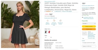 VIOPY Vestido Casual para Mujer Talla CH por $100 en Amazon