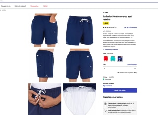 Bañador OLAIAN Hombre corto azul a solo 3,49€