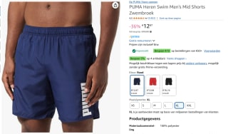Puma zwemshort voor €12,87 bij Amazon
