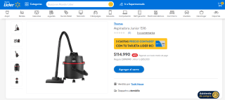 Aspiradora Junior 1516 por $114.990