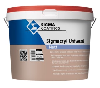 Sigma Sigmacryl Universal Matt - Muurverf 10 liter voor €78,50 bij Decoprof