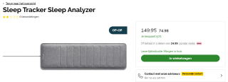 Withings Sleep - Slaaptracker - Wi-Fi, Bluetooth voor €74,98 bij Beterbed