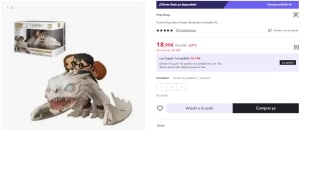 Funko POP Rides Figura Dragon con Harry Potter Hermione y Ron por 17.1€