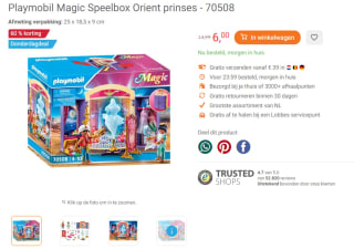 Playmobil Magic Speelbox Orient prinses - 70508 voor €6 bij Lobbes