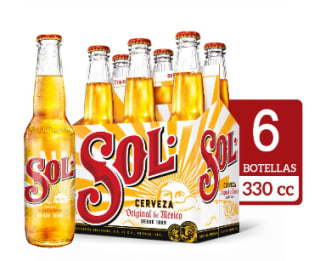 3 x Pack de cerveza en botella de 6 unidades x 330ml c/u por $10.990