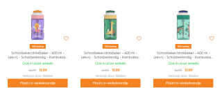 Diverse Kambukka flessen/drinkbekers met 20% korting bij Blokker