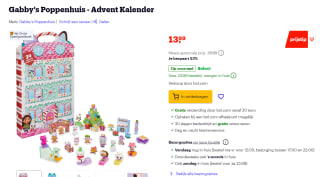 Adventskalender Gabby's poppenhuis voor €13,99 bij Bol.com