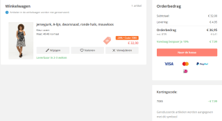 20% korting op geselecteerde jurken bij Ulla Popken