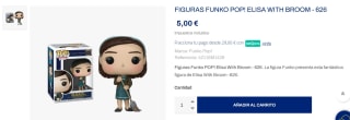 Figura Funnko Pop Shape of Water Elisa with Broom por 5€