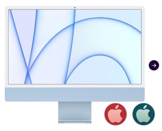 Apple iMac 24 inch M1 Chip 8-core GPU 8 GB RAM 256 GB SSD voor €988 bij Ibood