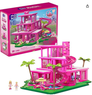 Mega Barbie Dreamhouse Casa con Bloques de construcción, Mini muñecas y Accesorios por 65,99€