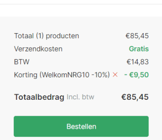 Nrgfitness kortingscode voor 10% korting op je bestelling