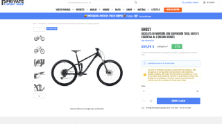 Bicicleta GHOST ALEMANA DOBLE suspensión Kato FS EssentiAL 130mm por solo 859,99€