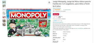 Juego Mesa Monopoly clásico para la Familia por 26,19€