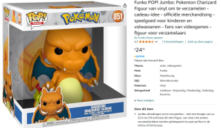 Funko Pop! Games: Pokemon - Charizard 10'' Inch Jumbo voor €24,95 bij Amazon